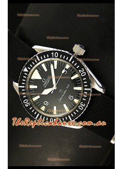 Omega Seamaster 300 R-Navy Black Dial Swiss Watch with Navy Strap