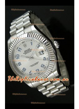 Rolex Replica Datejust Mens Japanese Watch in Arabic Numerals Dial - 41MM