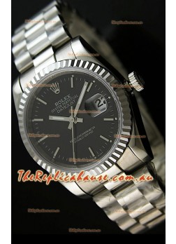 Rolex Replica Datejust Mens Swiss Watch in Black Dial - 41MM