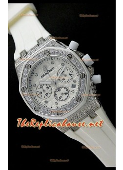 Audemars Piguet Royal Oak Ladies Chronograph Swiss Quartz Watch in Stainless Steel
