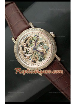 Breguet Skeleton Japanese Watch with Diamonds 