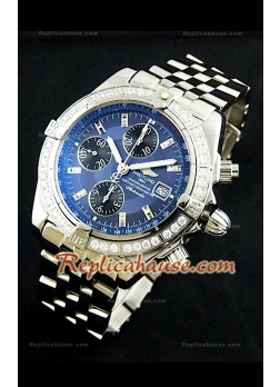 Breitling Chronomat Evolution Swiss Replica Watch with Diamonds Bezel