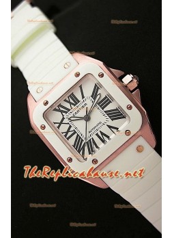 Cartier Santos 100 Swiss Ladies Replica Watch - 33MM - 1:1 Mirror Replica