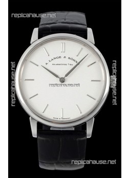 A.Lange & Sohne Saxonia Thin Swiss Replica Watch Steel Case White Dial