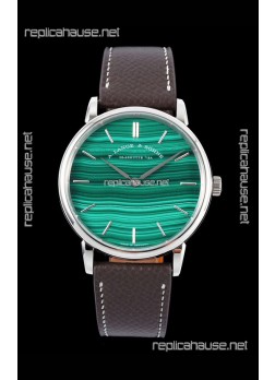 A.Lange & Sohne Saxonia Thin Swiss Replica Watch Steel Case Green Dial
