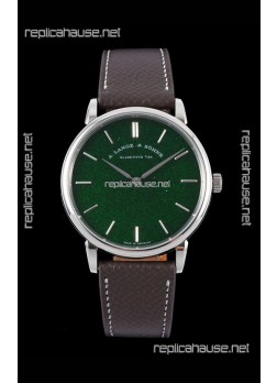 A.Lange & Sohne Saxonia Thin Swiss Replica Watch Steel Case Green Dial