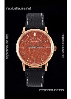 A.Lange & Sohne Saxonia Thin Swiss Replica Watch Rose Gold Case Starry Dial