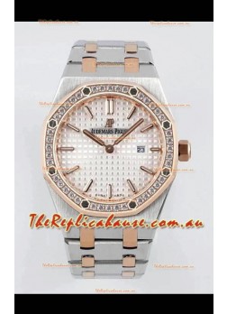 Audemars Piguet Royal Oak 33MM Two Tone Casing White Dial 1:1 Mirror Replica Watch