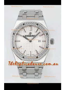 Audemars Piguet Royal Oak 33MM 904L White Black Dial 1:1 Mirror Replica Watch