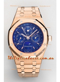 Audemars Piguet Royal Oak Perpetual Calendar Swiss Replica 904L Steel in Rose Gold Casing
