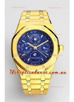 Audemars Piguet Royal Oak Perpetual Calendar Swiss Replica 904L Steel in Yellow Gold Casing