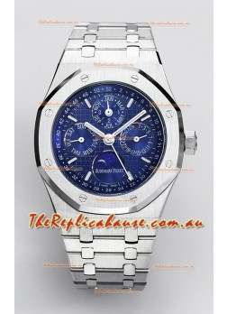 Audemars Piguet Royal Oak Perpetual Calendar Swiss Replica 904L Steel - Blue Dial 