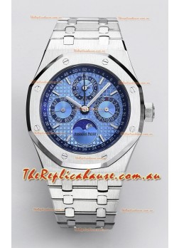 Audemars Piguet Royal Oak Perpetual Calendar Swiss Replica 904L Steel - Light Blue Dial 