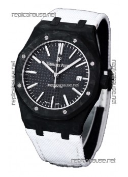 Audemars Piguet Royal Oak Ref.15400 Forged Carbon Casing Watch Black Dial in 1:1 Mirror Replica