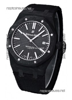 Audemars Piguet Royal Oak Ref.15400 Forged Carbon Casing Watch Black Dial in 1:1 Mirror Replica