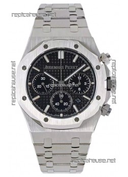 Audemars Piguet Royal Oak Chronograph 1:1 Mirror Replica - 904L Steel in Black Dial 41MM