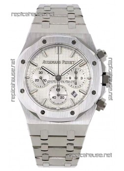 Audemars Piguet Royal Oak Chronograph 1:1 Mirror Replica - 904L Steel in White Dial 41MM