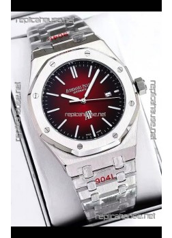 Audemars Piguet Royal Oak Jumbo Extra Thin Edition Watch in Red Dial - 39MM in 904L Steel Case