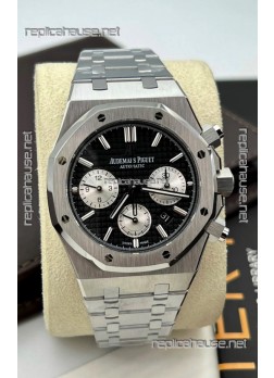 Audemars Piguet Royal Oak Chronograph Black Dial Steel Strap Swiss Replica Watch