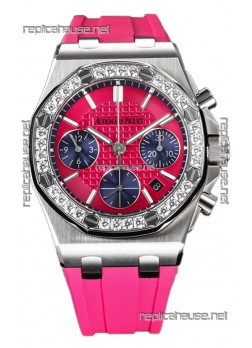 Audemars Piguet Royal Oak Offshore Pink Dial Chronograph 37MM - Swiss Replica Watch 