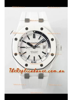 Audemars Piguet Royal Oak Offshore Ceramic 1:1 Ultimate Swiss Replica Watch White Dial Cal.3102 Movement