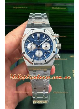 Audemars Piguet Royal Oak Chronograph Blue Dial Steel Strap Swiss Replica Watch
