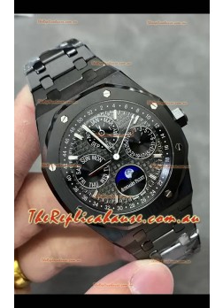 Audemars Piguet Royal Oak Perpetual Calendar Super Clone Black Ceramic Replica Watch