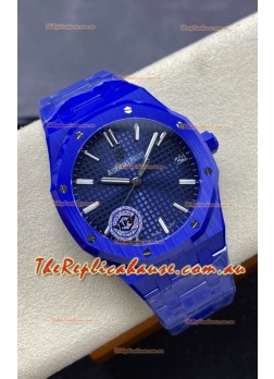 Audemars Piguet Royal Oak 15500 Blue Ceramic Casing Super Clone Replica Watch Blue Dial