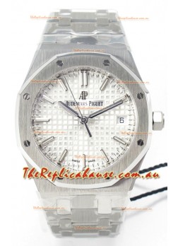 Audemars Piguet Royal 34MM Super Clone Swiss Replica Watch in White Dial