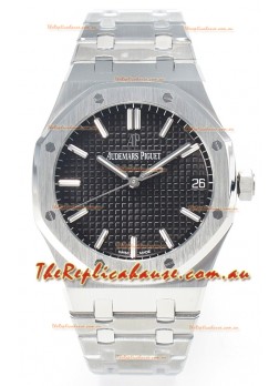 Audemars Piguet Royal Oak 15500 41MM 904L Steel Black Dial Super Clone Replica Watch 