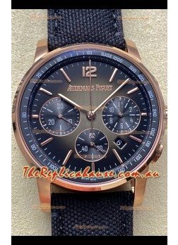 Audemars Piguet CODE 11.59 Chronograph Swiss Replica Watch in Rose Gold Casing Black Dial
