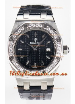 Audemars Piguet Royal Oak 33MM 904L Steel Quartz Black Dial Swiss Replica Watch