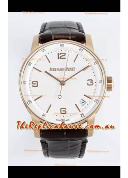 Audemars Piguet CODE 11.59 15210R Swiss Replica Watch in Rose Gold White Dial 41MM