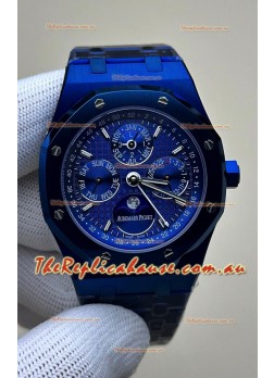 Audemars Piguet Royal Oak Perpetual Calendar Super Clone Blue Ceramic Replica Watch