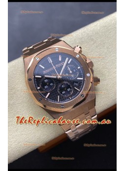 Audemars Piguet Royal Oak 50th Anniversary Super Clone - Rose Gold Casing Blue Dial in 41MM