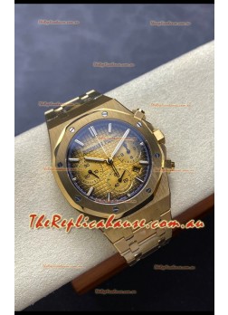 Audemars Piguet Royal Oak 50th Anniversary Super Clone - Rose Gold Casing Gold Dial in 41MM