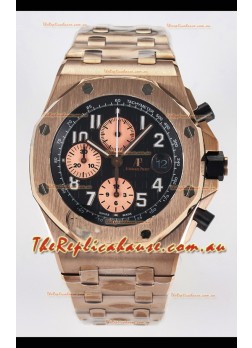Audemars Piguet Royal Oak Offshore Rose Gold Half BRICK Dial 1:1 Super Clone Replica Watch - 904L Steel