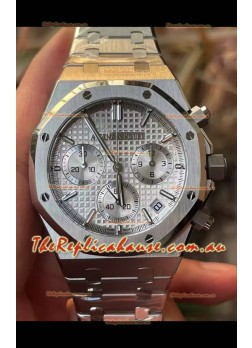 Audemars Piguet Royal Oak Chronograph 1:1 Mirror Replica - 904L Steel in White Dial 41MM