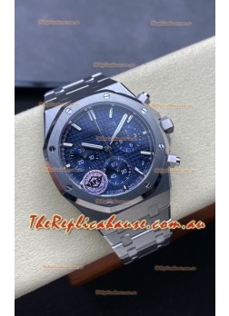 Audemars Piguet Royal Oak Chronograph 1:1 Mirror Replica - 904L Steel in Blue Dial 41MM
