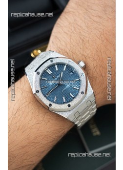 Audemars Piguet Super Clone 15454BC Royal Oak Frosted 37MM Watch in Blue Dial