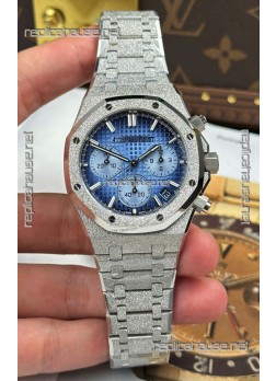 Audemars Piguet Super Clone oyal Oak Chronograph 26240BC Frosted Blue Dial Watch 