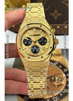 Audemars Piguet Royal Oak Chronograph 26240BA Frosted Yellow Gold Super Clone Watch 