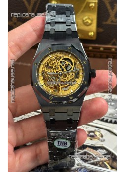 Audemars Piguet Royal Oak Super Clone Openworked Black Ceramic Watch 