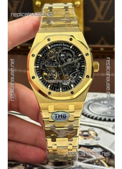 Audemars Piguet Royal Oak Super Clone Openworked Yellow Gold Watch