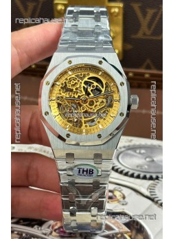 Audemars Piguet Royal Oak Super Clone Openworked Stainless Steel Watch 
