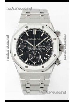 Audemars Piguet Super Clone Royal Oak Chronograph 26240 - 904L Steel in Black Dial 41MM