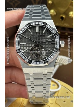 Audemars Piguet Super Clone Royal Oak Flying Tourbillon 41mm Grey Dial Watch 