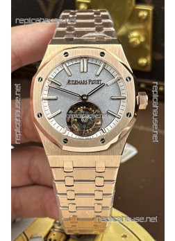 Audemars Piguet Royal Oak 26730OR Flying Tourbillon 41mm in 904L Rose Gold with Grey Dial