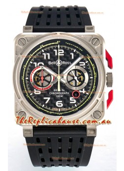 Bell & Ross BR03-94 Titanium Case Carbon Dial Chronograph 1:1 Mirror Replica Watch