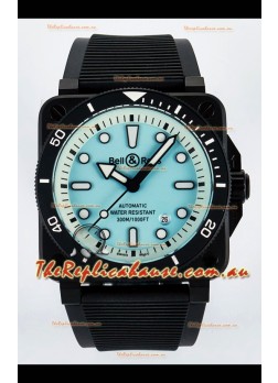 Bell & Ross BR03-92 Divers Edition PVD Coated 1:1 Mirror Replica Pale Blue Dial